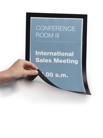 Infokeret, A4, mágneses, Durable Duraframe Magnetic, fekete (nem öntapadós) 1 db