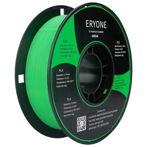 Eryone Standard PLA zöld (green) 3D nyomtató Filament 1.75mm, 1kg/tekercs