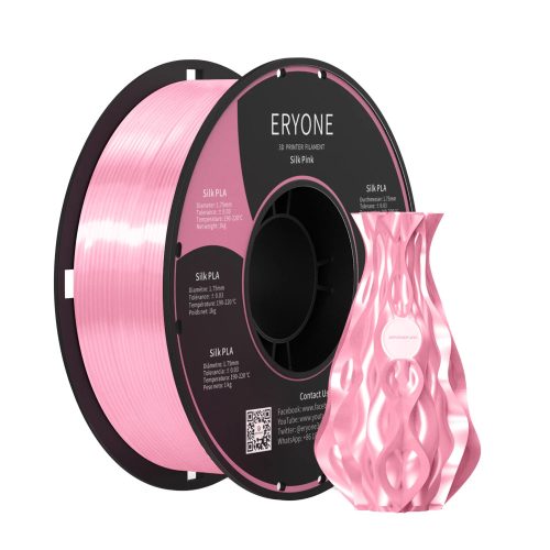 Eryone Silk PLA selyemfényű pink (silk pink) 3D nyomtató Filament 1.75mm, 1kg/tekercs