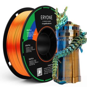   Eryone Silk PLA Triple Color selyemfényű narancs, kék és zöld (orange & blue & green) háromszínű 3D nyomtató Filament 1.75mm, 1kg/tekercs