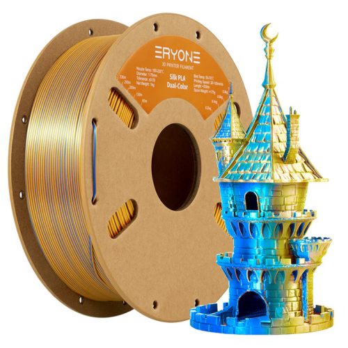 Eryone Silk PLA Dual Color selyemfényű arany és kék (gold & blue) 3D nyomtató Filament 1.75mm, 1kg/tekercs