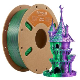   Eryone Silk PLA Dual Color selyemfényű lila és zöld (puple & green) 3D nyomtató Filament 1.75mm, 1kg/tekercs