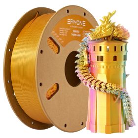   Eryone Silk PLA Triple Color selyemfényű zöld, narancspiros és arany (sapphire green & orange red & gold) háromszínű 3D nyomtató Filament 1.75mm, 1kg/tekercs
