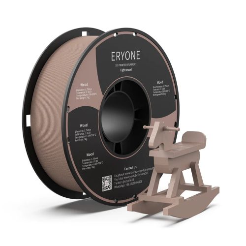 Eryone Light Wood PLA világos fa hatású 3D nyomtató Filament 1.75mm, 1kg/tekercs