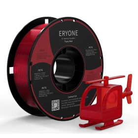   Eryone PETG áttetsző piros (transparent red) 3D nyomtató Filament 1.75mm, 1kg/tekercs