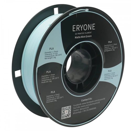 Eryone Matte PLA matt mentazöld (mint green) 3D nyomtató filament 1.75mm, 1kg/tekercs