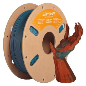   Eryone Matte PLA Dual-Color matt pávakék és sötétnarancs (teal & burnt orange) 3D nyomtató filament 1.75mm, 1kg/tekercs