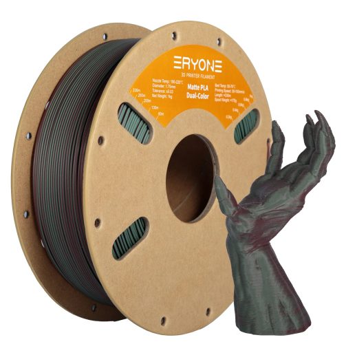 Eryone Matte PLA Dual-Color matt rózsaszín és zsálya zöld (dust rose & sage green) 3D nyomtató filament 1.75mm, 1kg/tekercs