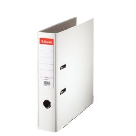    Iratrendező, 75 mm, A4, PP/karton, élvédő sínnel, Esselte Economy, fehér (11250)