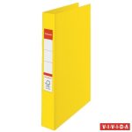   Gyűrűs könyv, 2 gyűrű, 42 mm, A4, PP/PP, Esselte Standard, Vivida sárga (14450)