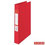   Gyűrűs könyv, 4 gyűrű, 42 mm, A4, PP/PP, Esselte Standard, Vivida piros (14459)