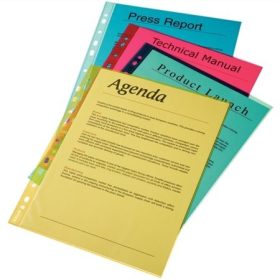   Esselte lefűzhető Genotherm, A4, 55 mikron, víztiszta felület, kék 10 db/csomag (47205)