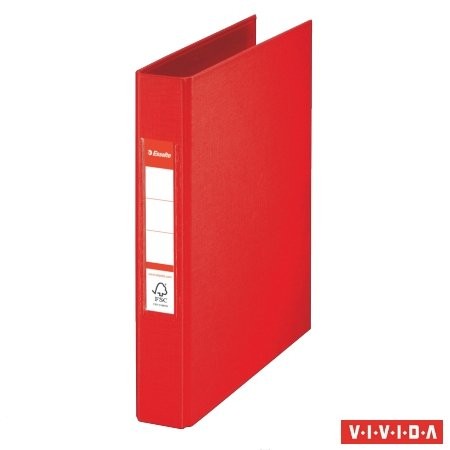Gyűrűs könyv, 2 gyűrű, 42 mm, A5, PP/PP, Esselte Standard, Vivida piros (47683)