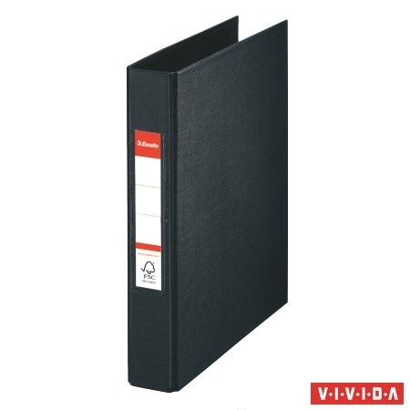 Gyűrűs könyv, 2 gyűrű, 42 mm, A5, PP/PP, Esselte Standard, Vivida fekete (47687)