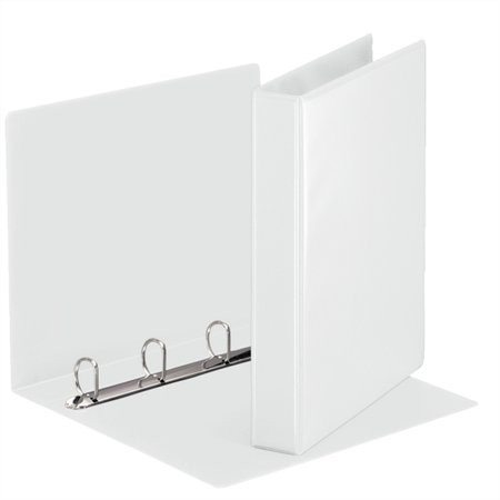 Gyűrűs könyv, panorámás, 4 gyűrű, D alakú, 50 mm, A4, PP/PP, Esselte, fehér (49703)