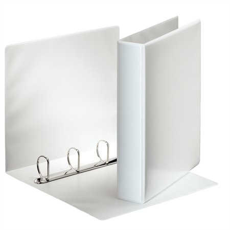 Gyűrűs könyv, panorámás, 4 gyűrű, D alakú, 65 mm, A4, PP/PP, Esselte, fehér (49704)