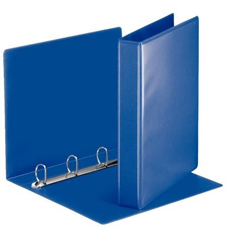 Gyűrűs könyv, panorámás, 4 gyűrű, D alakú, 50 mm, A4, PP/PP, Esselte, kék (49715)