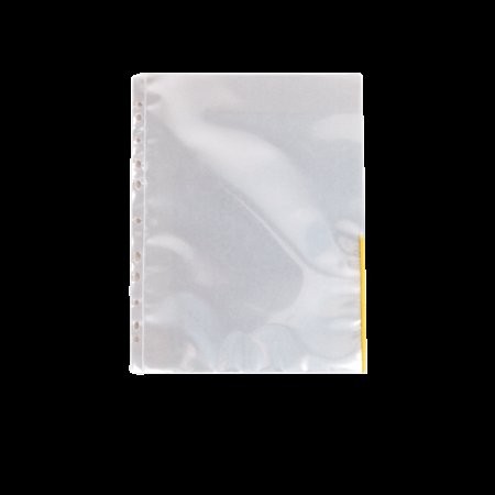 Genotherm, lefűzhető, felül/oldalt félig nyitott, A4, 105 mikron, víztiszta, Esselte, sárga 100db/csomag (55361)