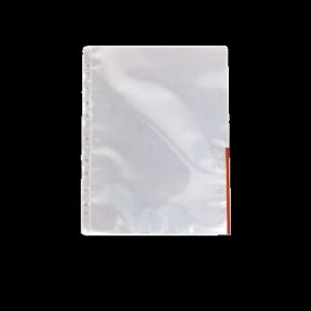   Genotherm, lefűzhető, felül/oldalt félig nyitott, A4, 105 mikron, víztiszta, Esselte, piros 100db/csomag (55363)