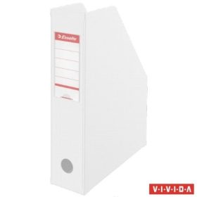   Iratpapucs, PVC/karton, 70 mm, összehajtható, Esselte, Vivida fehér (56000)