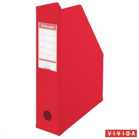Iratpapucs, PVC/karton, 70 mm, összehajtható, Esselte, Vivida piros (56003)