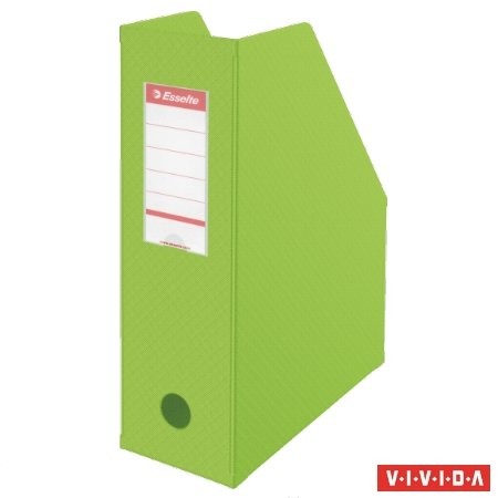 Iratpapucs, PVC/karton, 100 mm, összehajtható, Esselte, Vivida zöld (56076)