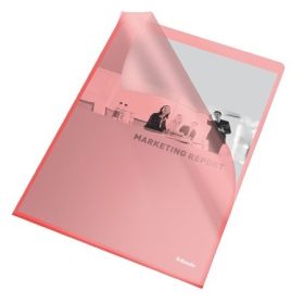   Genotherm, L, A4, 105 mikron, narancsos felület, Esselte Standard, piros 25db/csomag (60833)