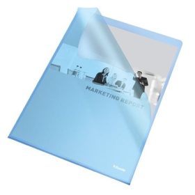   Genotherm, L, A4, 105 mikron, narancsos felület, Esselte Standard, kék 25db/csomag (60834)