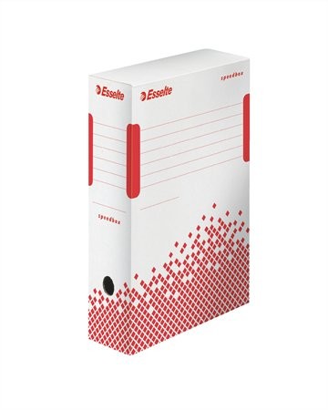 Archiváló doboz, A4, 100 mm, újrahasznosított karton, Esselte Speedbox, fehér (623908)