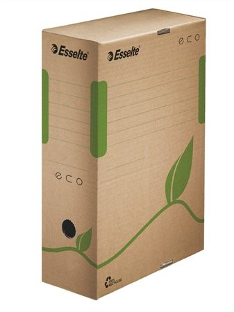 Archiváló doboz, A4, 100 mm, újrahasznosított karton, Esselte Eco, barna (623917)