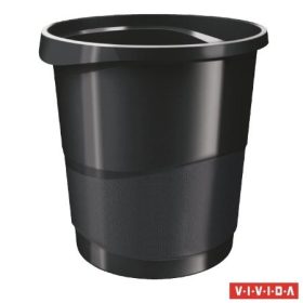   Papírkosár, 14 liter, Esselte Europost, Vivida fekete (623952)