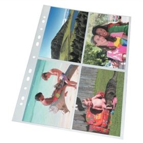   Genotherm, lefűzhető, A4, 80 mikron, víztiszta felület, fényképtartó, Esselte 10db/csomag (78001)