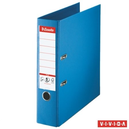 Iratrendező, 80 mm, A4, PP/PP, élvédő sínnel, Esselte Standard Plus, Vivida kék (81185)