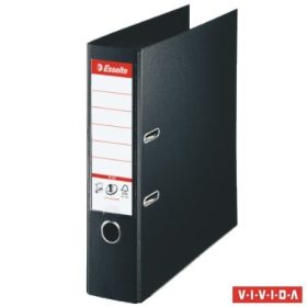  Iratrendező, 80 mm, A4, PP/PP, élvédő sínnel, Esselte Standard Plus, Vivida fekete (81187)