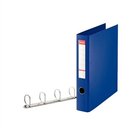 Gyűrűs könyv, 4 gyűrű, D alakú, 60 mm, A4 maxi, PP/PP, Esselte Jumbo, Vivida kék (82405)