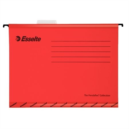 Függőmappa, újrahasznosított karton, A4, Esselte Classic, piros (90316) 25db/csomag