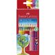 Színes ceruza készlet, háromszögletű, Faber-Castell Grip 2001, 24 különböző szín