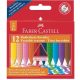 Zsírkréta, háromszögletű, Faber-Castell Grip, 12 különböző szín (122520)
