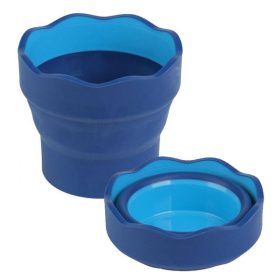 Ecsettál, műanyag, FABER-CASTELL Click&Go, kék