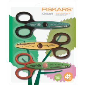  Fiskars gyermek olló készlet – mocsári állatok (1003845), kreatív mintavágás gyerekeknek