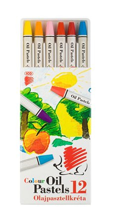 Olajpasztell kréta, 12 darabos készlet, ICO