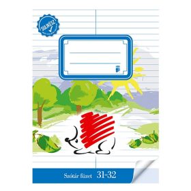   Füzet A/5 31-32 szótár famentes Ico Süni bekötött sulikész szótárfüzet