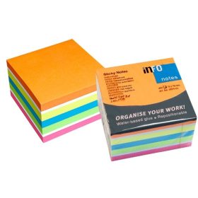   Öntapadós jegyzettömb Info Notes 75x75 mm 450 lapos intenzív színek (5654-53)