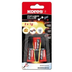   Pillanatragasztó gél, 3x1 g, Kores Power Glue Gel, 3 db/csomag (IK26342)