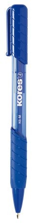 Golyóstoll, 0,7 mm, nyomógombos, Kores K6-M, kék (IK37611)