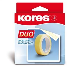   Ragasztószalag, kétoldalas, 15 mm x 5 m, Kores Duo (IK6003)