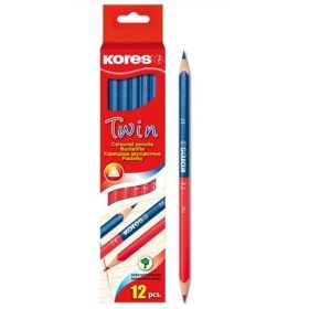   Postairón, háromszögletű, Kores Twin, kék-piros (IK94178)