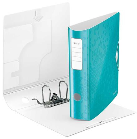 Iratrendező, 82 mm, A4, PP, Leitz 180 Active Wow, jégkék