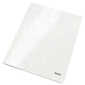   Gyorsfűző, laminált karton, lakkfényű, A4, Leitz Wow, fehér