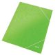 Gumis mappa, 15 mm, karton, A4, lakkfényű, Leitz Wow, zöld